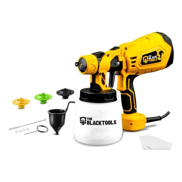 A Pistola De Pintura Hvlp 1.4l 600w Com 4 Bicos Tpp150 / — foto do produto em fundo branco