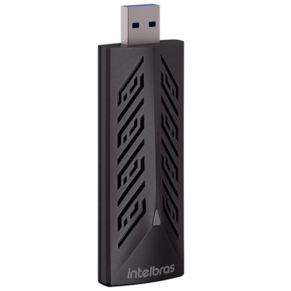 Adaptador de Rede USB Intelbras Wi-Fi A1800X — foto do produto em fundo branco