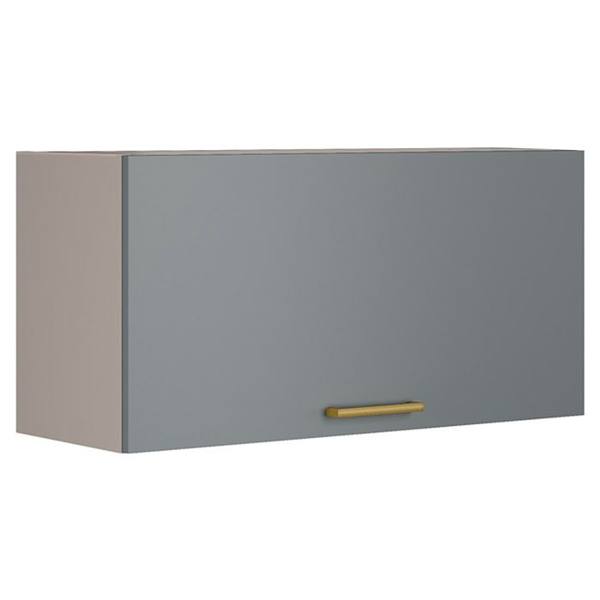 Armário Aéreo 80cm 1 Porta MDF Puxador de Alumínio Essence Itatiaia