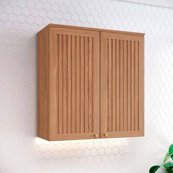 Armário Aéreo 80cm 2 Portas MDP MDF Requinte Henn — foto do produto em fundo branco
