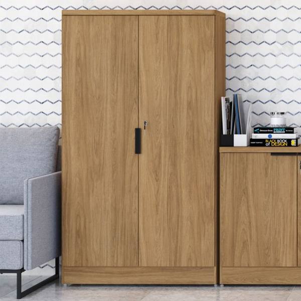 Armário Multiuso 2 Portas Bater com Chave 3 Prateleiras Kappesberg Alto — foto do produto em fundo branco