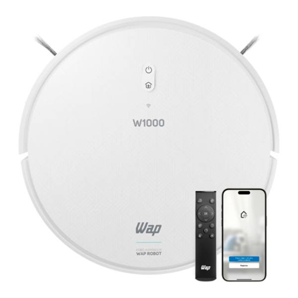 Aspirador de Pó e Água Robô Inteligente W1000 Wap — foto do produto em fundo branco