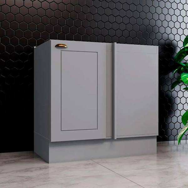 Balcão com Tampo 1 Porta 94 cm Canto Reto Americana Henn — foto do produto em fundo branco