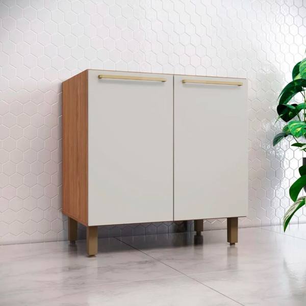 Balcão com Tampo 2 Portas 80cm MDP MDF Requinte Henn — foto do produto em fundo branco