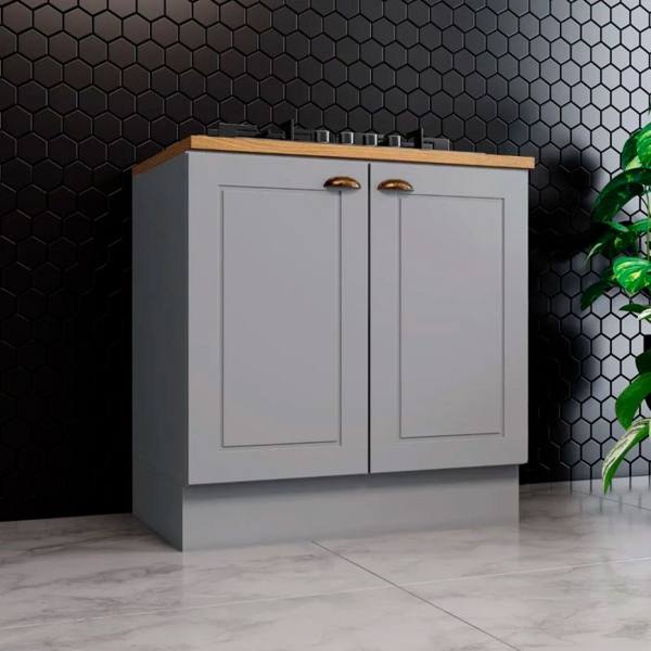 Balcão com Tampo 2 Portas em MDF 80cm Americana Henn — foto do produto em fundo branco