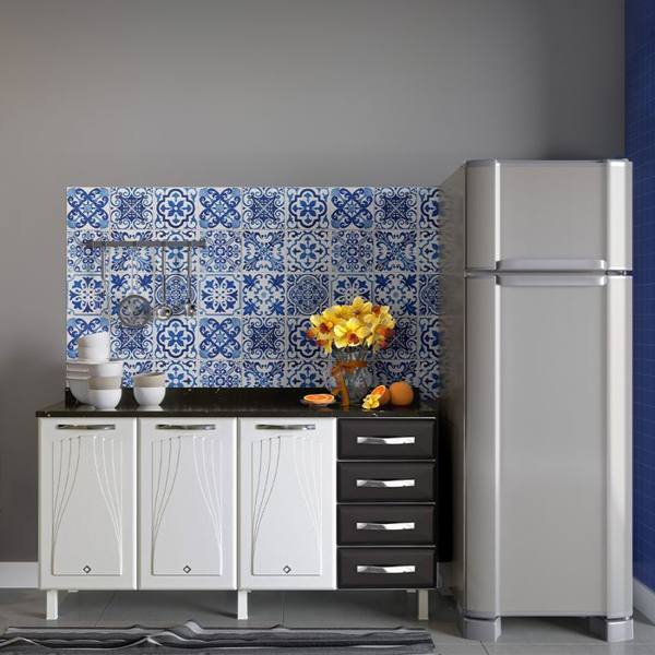 Balcão com Tampo 3 Portas 4 Gavetas 160cm Telasul Star — foto do produto em fundo branco