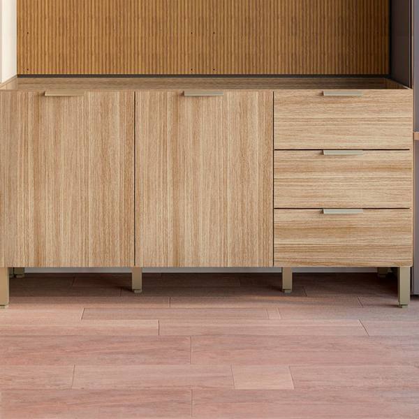 Balcão sem Tampo 2 Portas 3 Gavetas 160cm Glam Kit's Paraná — foto do produto em fundo branco