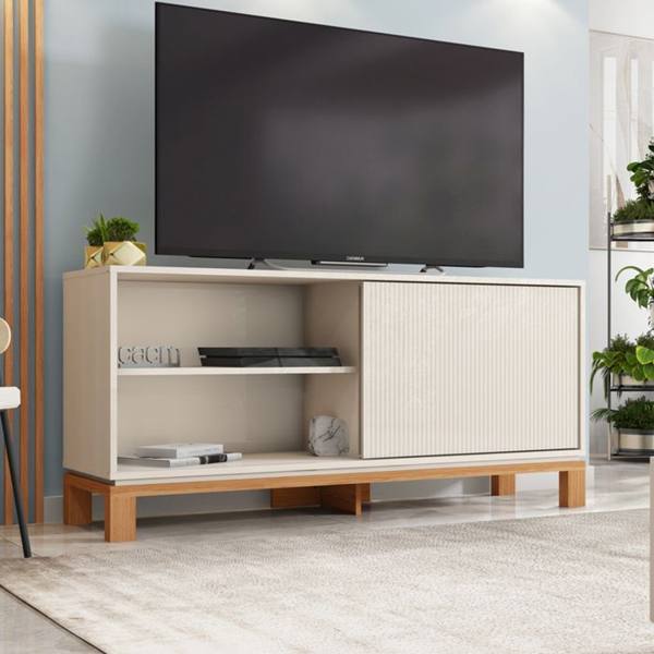 Bancada Para TV até 45" 1 Porta de Correr Mondrian 1.36 Caemmun — foto do produto em fundo branco