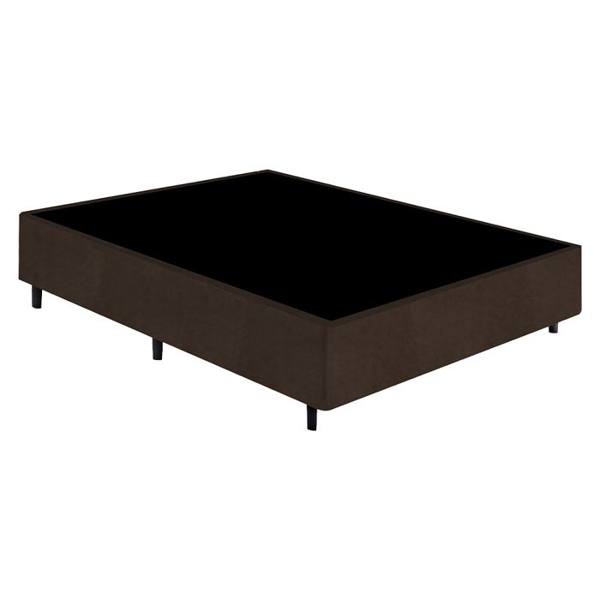 Base Cama Box Gazin Casal Sommier Suede Liso 138x188 — foto do produto em fundo branco