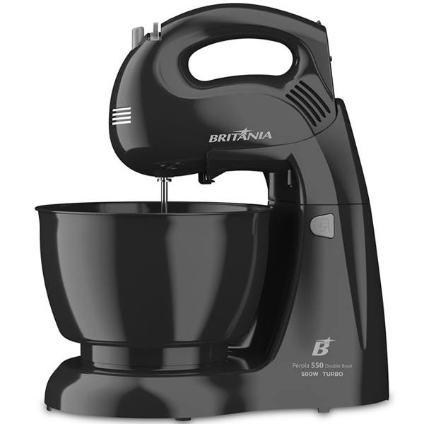 Batedeira Britânia Perola 550P Turbo Double Bow 500W 4 Velocidades — foto do produto em fundo branco