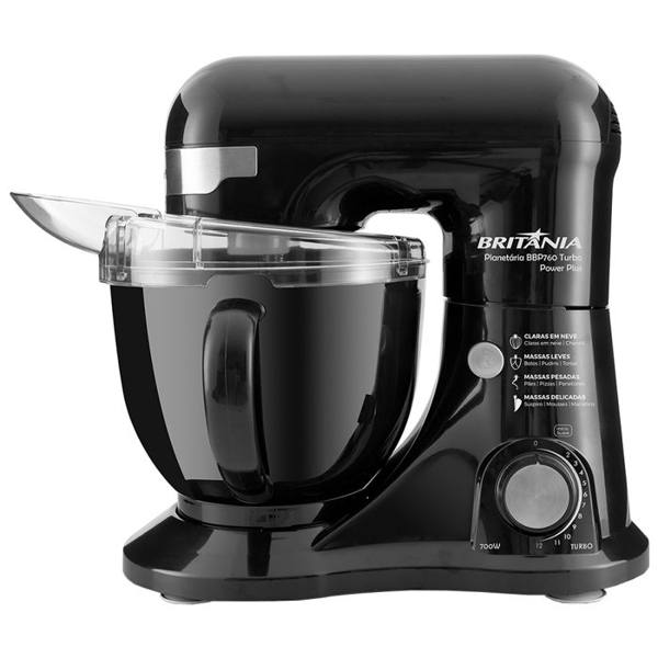 Batedeira Planetária Britânia Power Plus 12 Velocidades 700W 4,5L BBP760 — foto do produto em fundo branco