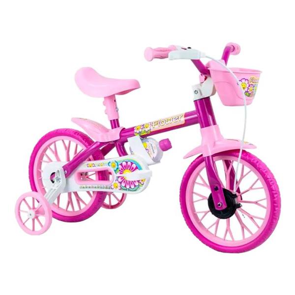 Bicicleta Infantil Aro 12 Nathor Black12 1 Marcha Cestinha — foto do produto em fundo branco