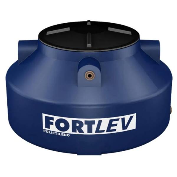 Caixa De Água 310L Polietileno Tampa Rosca Azul Fortlev — foto do produto em fundo branco