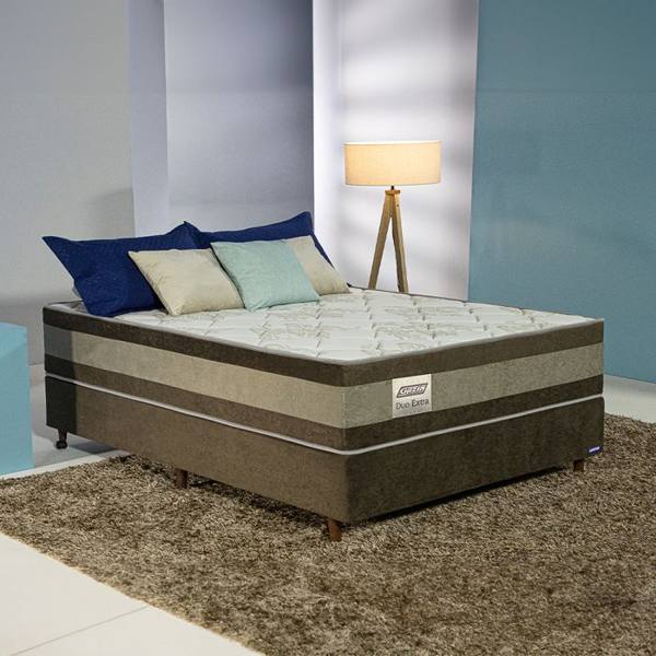 Cama Box Gazin Espuma Casal Misto Duo Extra 138x188 — foto do produto em fundo branco