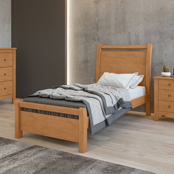 Cama de Solteiro MDP MDF Suporta até 90kg Lopas Reali — foto do produto em fundo branco