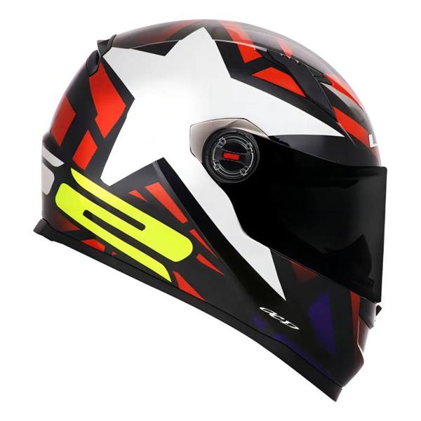 Capacete Ls2 Ff358 Starwar Estrela Vermelho — foto do produto em fundo branco
