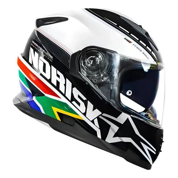 Capacete Moto Norisk Ff302 Soul Grand Prix Africa Do Sul — foto do produto em fundo branco