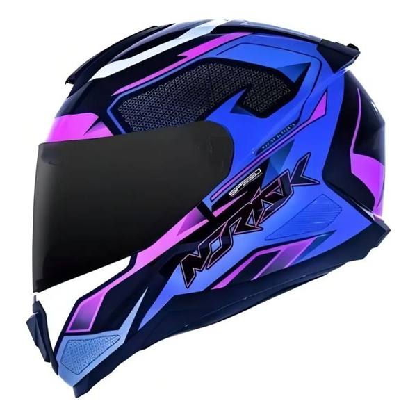 Capacete Norisk Razor SpeedMax Roxo Com Rosa Tamanho do capacete 58 — foto do produto em fundo branco