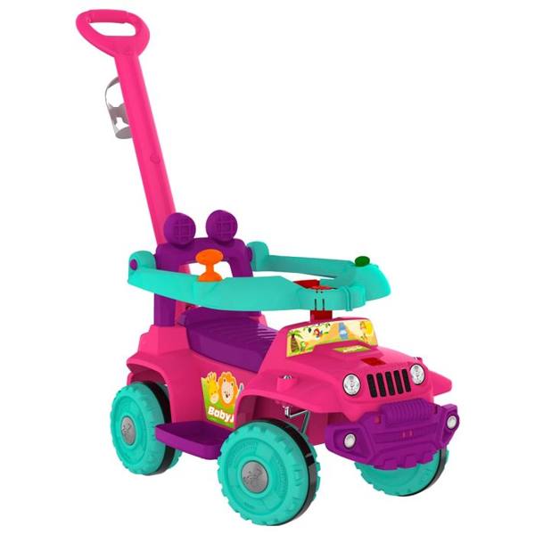 Carro de Passeio a Pedal Infantil com Função Andador Bandeirante Babyjipe — foto do produto em fundo branco
