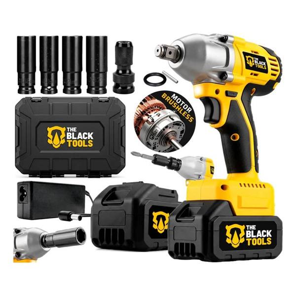 Chave De Impacto 21v 4000mah Brushless Maleta E Acessorios — foto do produto em fundo branco