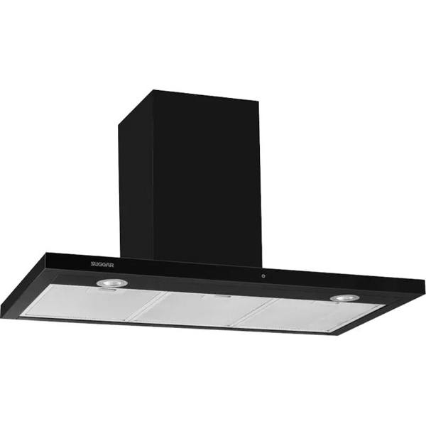 Coifa De Parede Suggar Granada Slim Touch 90cm Preta Cor Preto — foto do produto em fundo branco