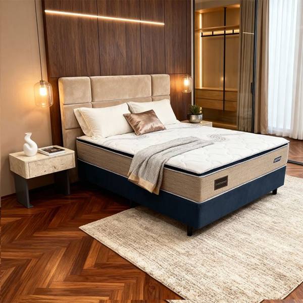 Colchão Cama Box Gazin Molas BlueWave Casal Dortmund 138 x 188 — foto do produto em fundo branco