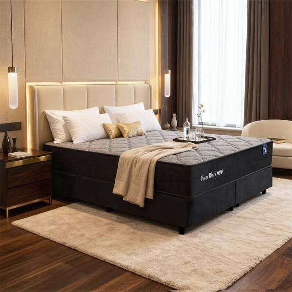 Colchão Cama Box Gazin Molas PowerBlue King Size Power Black 203x193 — foto do produto em fundo branco