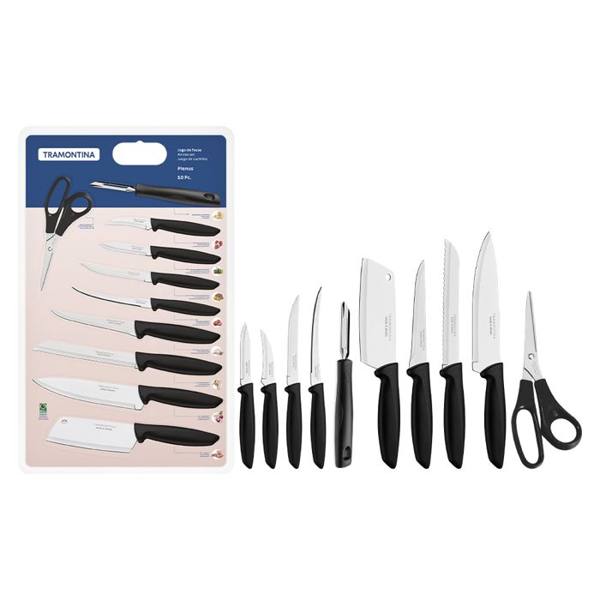 Conjunto de Facas 10 Peças Aço Inox Tramontina Plenus — foto do produto em fundo branco