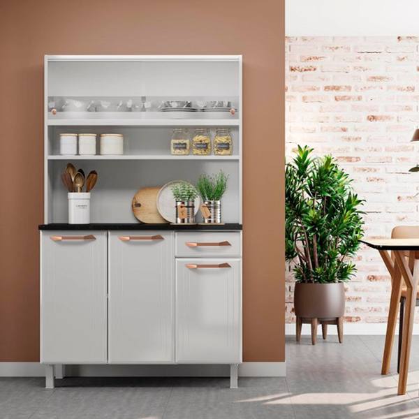 Cozinha Compacta 5 Portas 1 Gaveta Manu Telasul — foto do produto em fundo branco