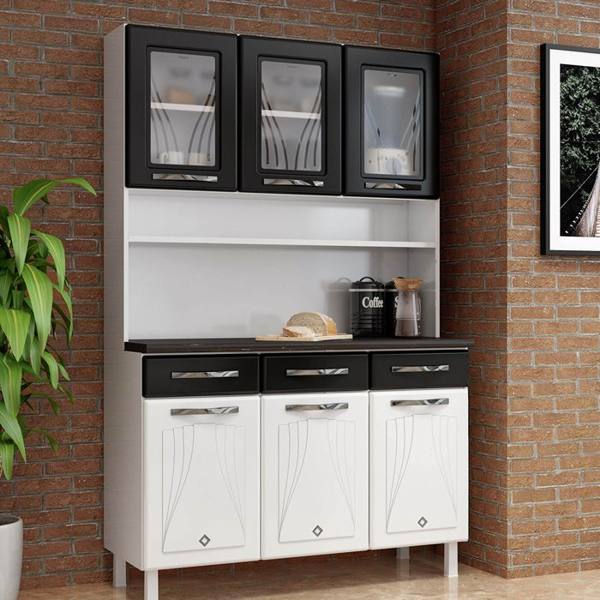 Cozinha Compacta 6 Portas 3 Gavetas Star Telasul — foto do produto em fundo branco