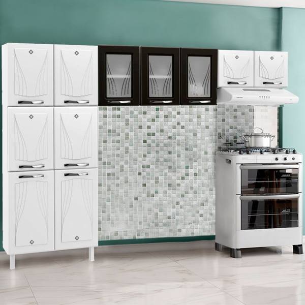 Cozinha Modulada 3 Peças 11 Portas em Aço Star Telasul — foto do produto em fundo branco