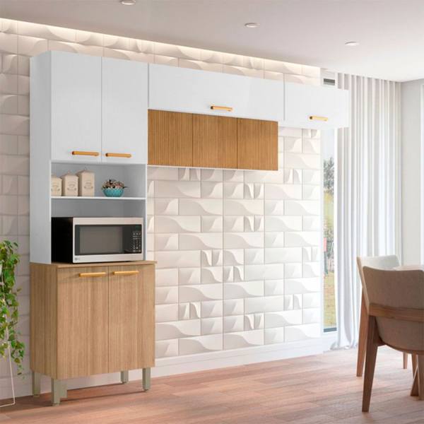 Cozinha Modulada 3 Peças 9 Portas Urbane Kit's Paraná — foto do produto em fundo branco