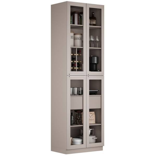 Cristaleira 4 Portas com Vidro 6 Prateleiras Itatiaia Essence — foto do produto em fundo branco