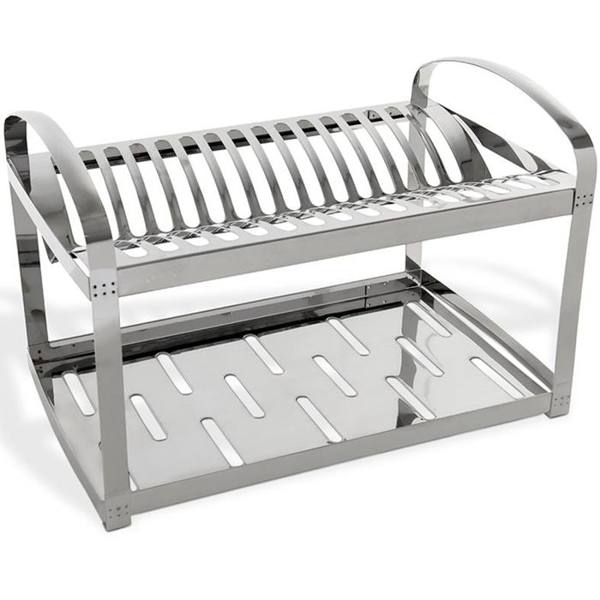 Escorredor de Louças 16 Pratos com Porta Talheres Brinox Suprema — foto do produto em fundo branco