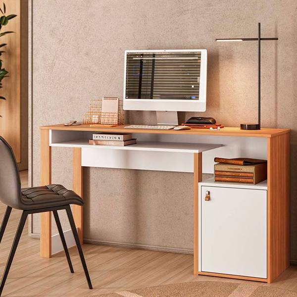 Escrivaninha 1 porta 1 nicho MDP Versa Home Telasul — foto do produto em fundo branco
