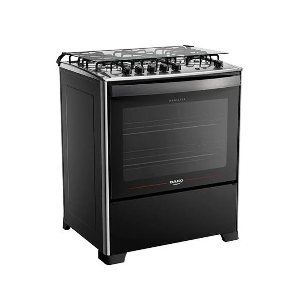 Fogão Dako Magister 5 Bocas Automático Mesa de Inox Tripla Chama Forno 100L — foto do produto em fundo branco