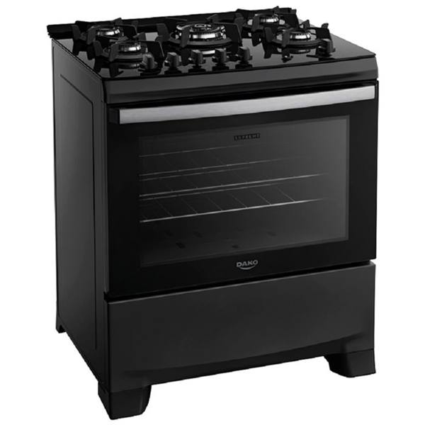 Fogão Dako Supreme Glass 5 Bocas Automático Mesa de Vidro — foto do produto em fundo branco