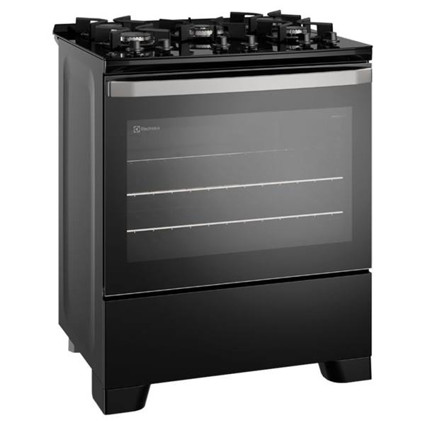 Fogão Electrolux FE5GB 5 Bocas Automático Mesa de Vidro Tripla Chama — foto do produto em fundo branco