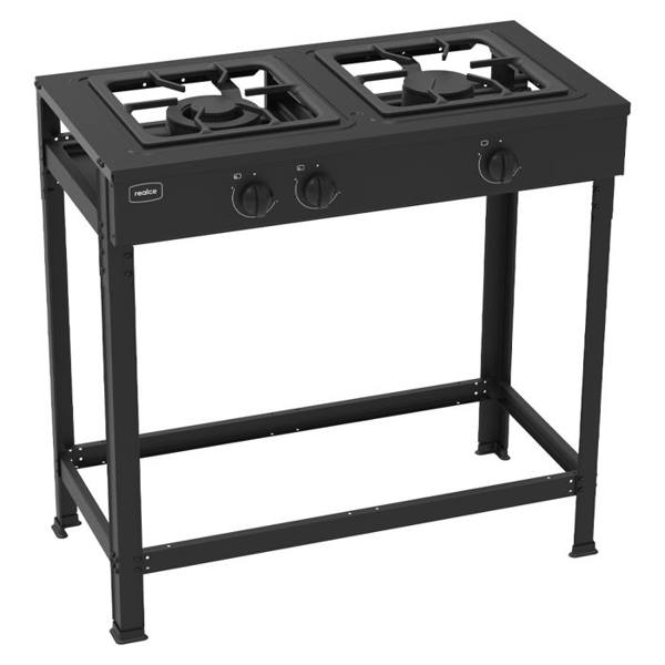 Fogão Industrial Realce 2 Bocas Atena Manual com Bandeja Coletora — foto do produto em fundo branco