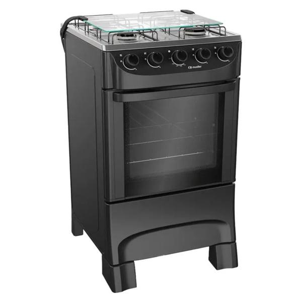 Fogão Mueller MFI4BA Acendimento Manual 4 Bocas Mesa Inox Forno 48,1L — foto do produto em fundo branco