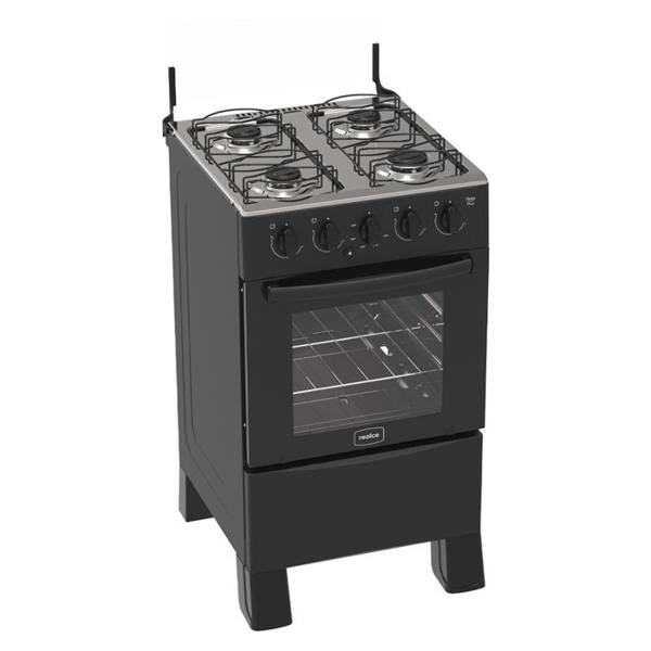 Fogão Realce 4 Bocas Ares Plus Automático Mesa de Inox Forno 50L — foto do produto em fundo branco