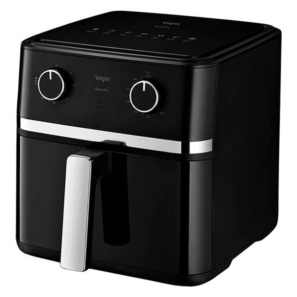 Fritadeira Elétrica Air Fryer Elgin Gran Fry 8L 1750W Grelha Removível — foto do produto em fundo branco