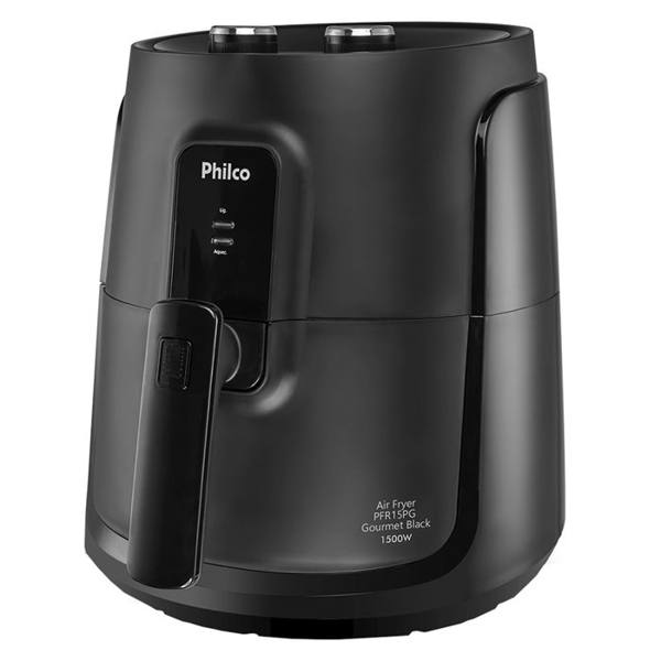 Fritadeira Elétrica Philco Air Fryer Gourmet Black 4,4L 1500W PFR15PG — foto do produto em fundo branco