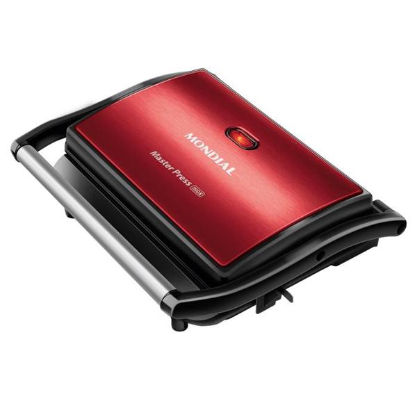 Grill Sanduicheira Mondial Ceramic PG01RC Antiaderente 1000W — foto do produto em fundo branco