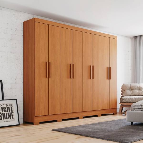 Guarda-Roupa Casal 8 Portas 4 Gavetas B51 Briz Henn Roupeiro — foto do produto em fundo branco