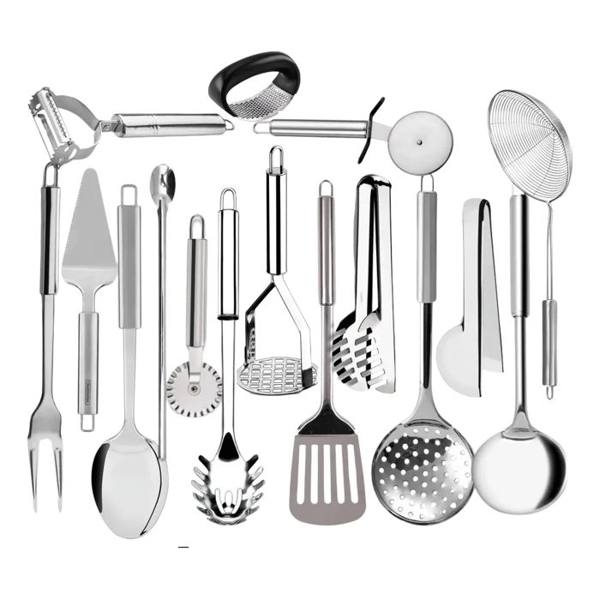 Jogo Com 16 Utensílios Inox Para — foto do produto em fundo branco