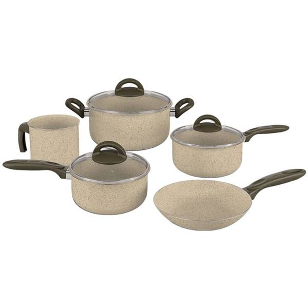 Jogo de Panelas Brinox Alumínio Antiaderente 5 Peças Suprema — foto do produto em fundo branco