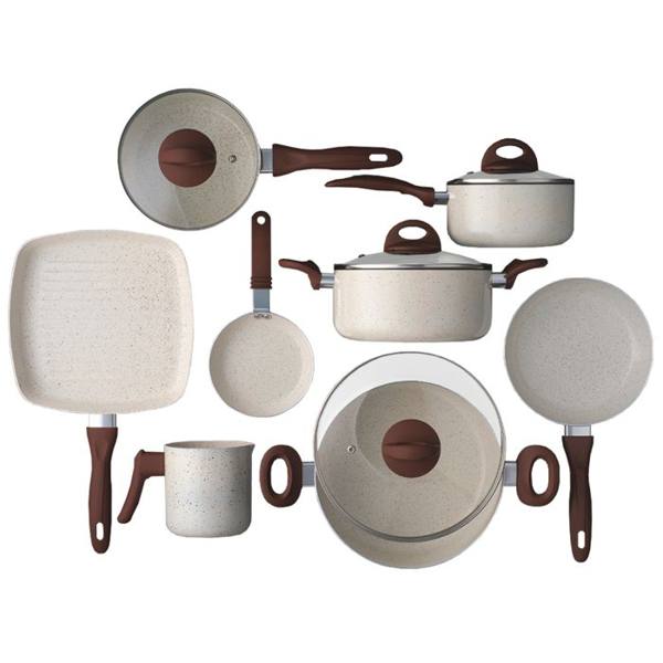 Jogo de Panelas Brinox Antiaderente 8 Peças Ceramic Life Smart Plus