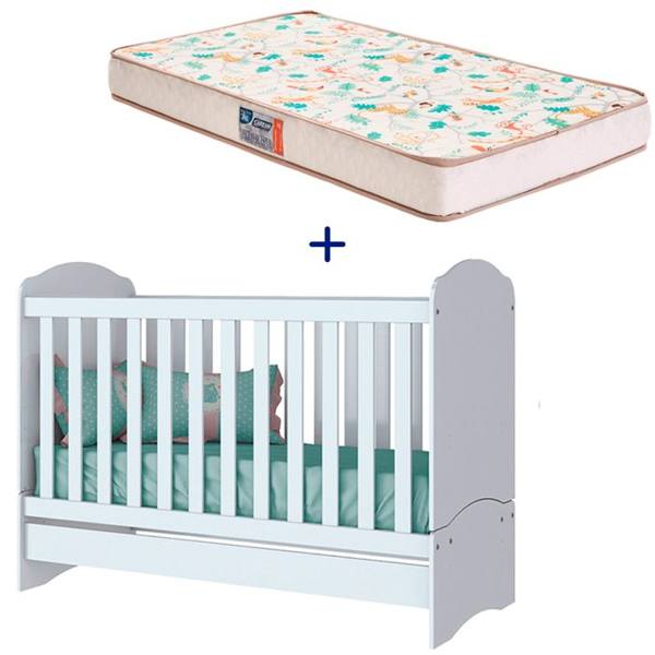 Kit Berço Mini Cama Henn Bala de Menta + Colchão Gazin Supreme D18 — foto do produto em fundo branco