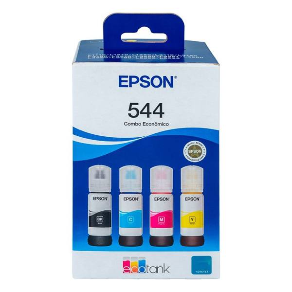 Kit Refil para Tanque de Tinta Epson com 4 Cores T544 até 7.500 páginas — foto do produto em fundo branco